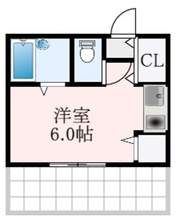 初芝駅 徒歩3分 3階の物件間取画像